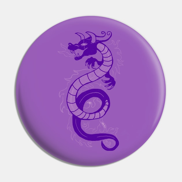 Year Of The Dragon | Lavender Sticker Version Pin by ghostieking