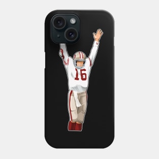 Joe Montana #16 Celebrates Touchdown Phone Case