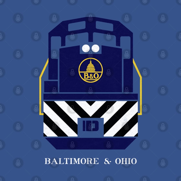 Baltimore and Ohio Train Engine by Turboglyde