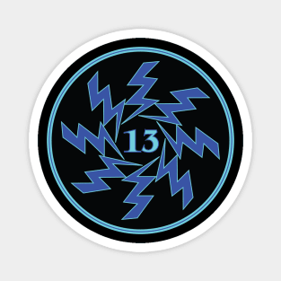 13 Lightning Blue Magnet