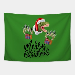 MERRY CHRISTMAS TREE REX Tapestry