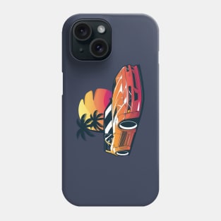 Orange Corvette C4 Sunset and Palms Phone Case