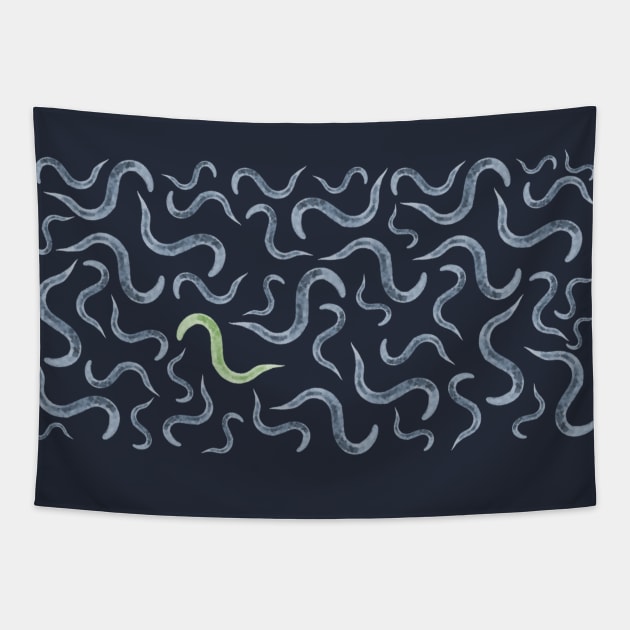 Caenorhabditis elegans Model Organism Biology Pattern Tapestry by MoPaws