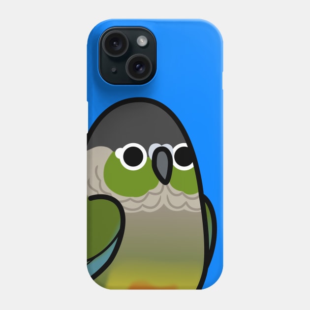 Too Many Birds!™ Green Cheek Conure Phone Case by MaddeMichael