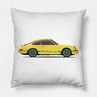 supercar 911 carrera rs turbo 1972 side yellow green Pillow