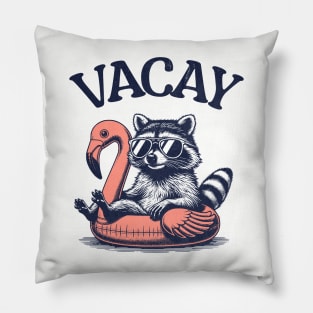 Vacay - Floating Raccoon Pillow