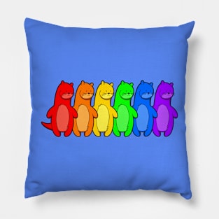 Gay Otter Rainbow Pride Pillow