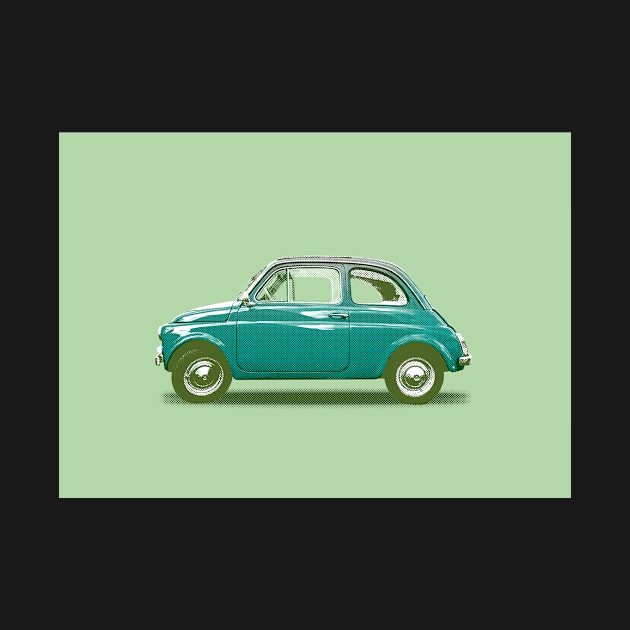 Green Fiat 500 by markvickers41