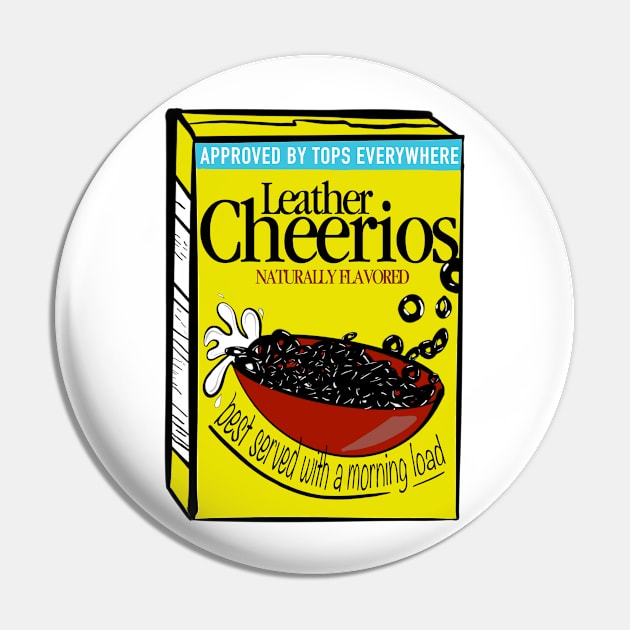 Leather Cheerios Pin by RawChromeDesign