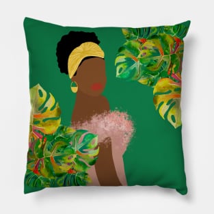 Monstera woman 1 Pillow