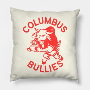 Defunct Columbus Bullies Football Team Pillow