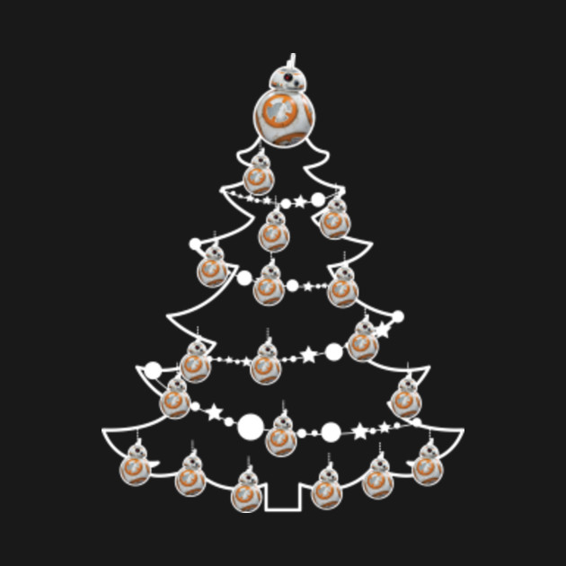 bb8 star wars christmas tree baubles bb8 t shirt teepublic bb8 christmas