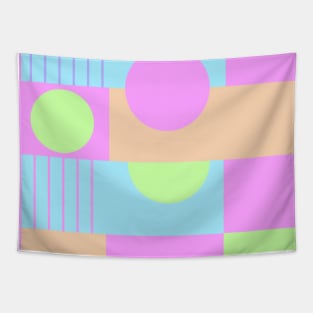 pastel geometry Tapestry