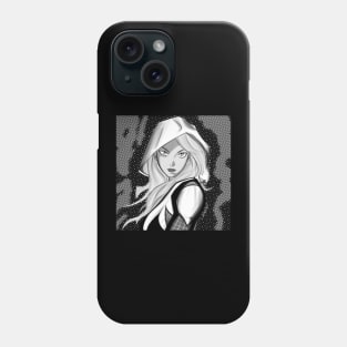 blonde spider hero ecopop art in noir wallpaper Phone Case