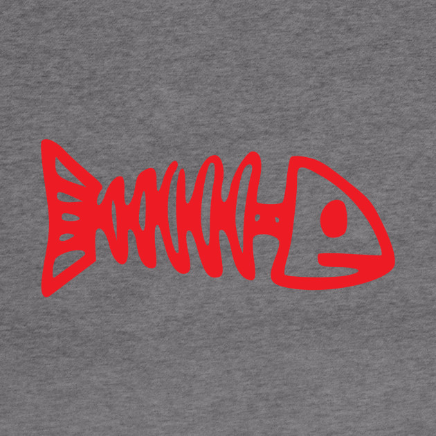 Red Fish Skeleton Fish Hoodie Teepublic