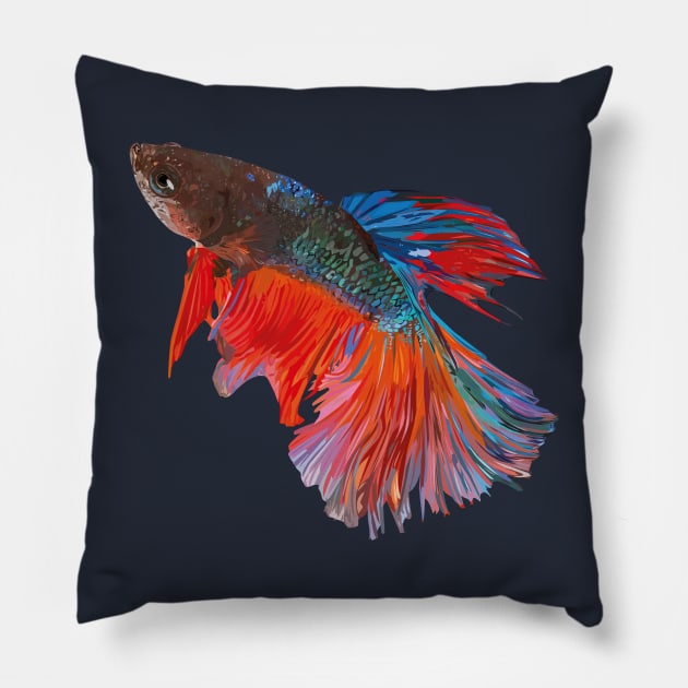 Beta fish Pillow by obscurite