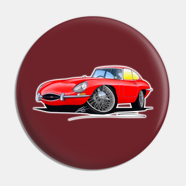 Jaguar E-Type S1 Red Pin by y30man5