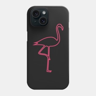 Neon pink flamingo Phone Case