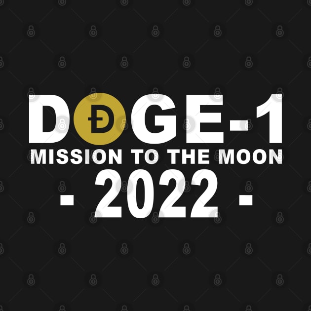 Funny Mission To The Moon Dogecoin Hodl Crypto Doge-1 by ZimBom Designer