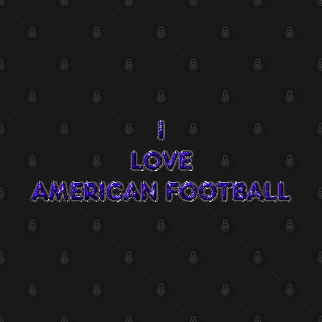 I Love American Football - Purple by The Black Panther