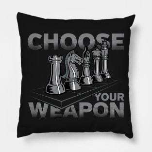 Chess Game Choose Your Weapon Pillow