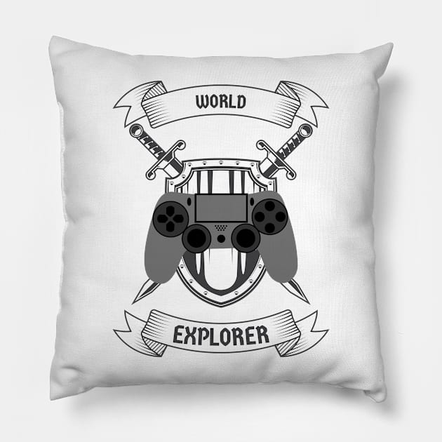 World Explorer Pillow by Daniel99K