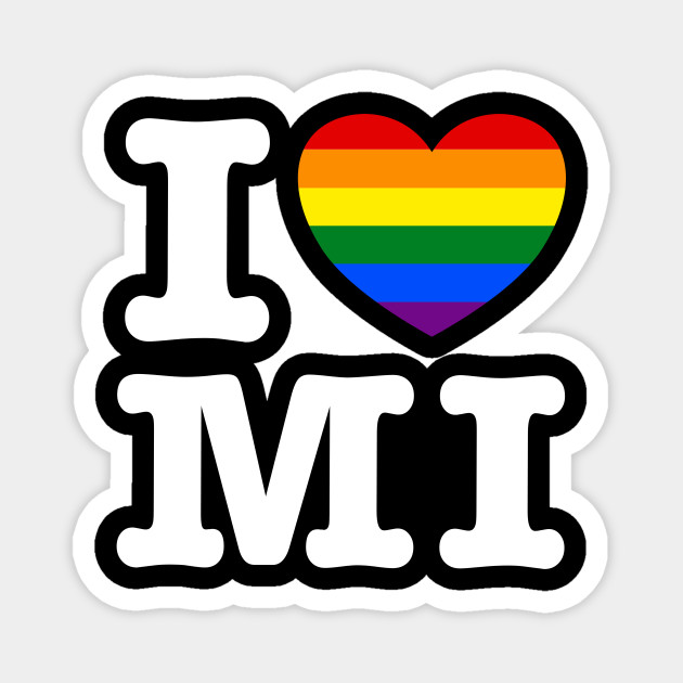 Michigan Pride I Love Michigan Michigan Magnes Teepublic Pl