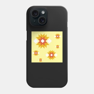 Retro geometric star pattern Phone Case