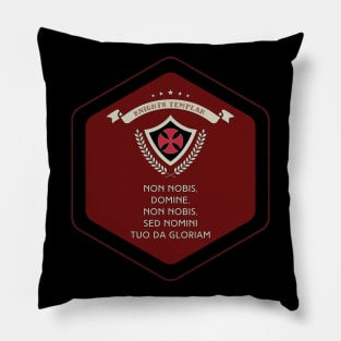 Crusaders ✙ Knights Templar ✙ Christian Epic Warrior Honor Valor Insignia Badge Pillow