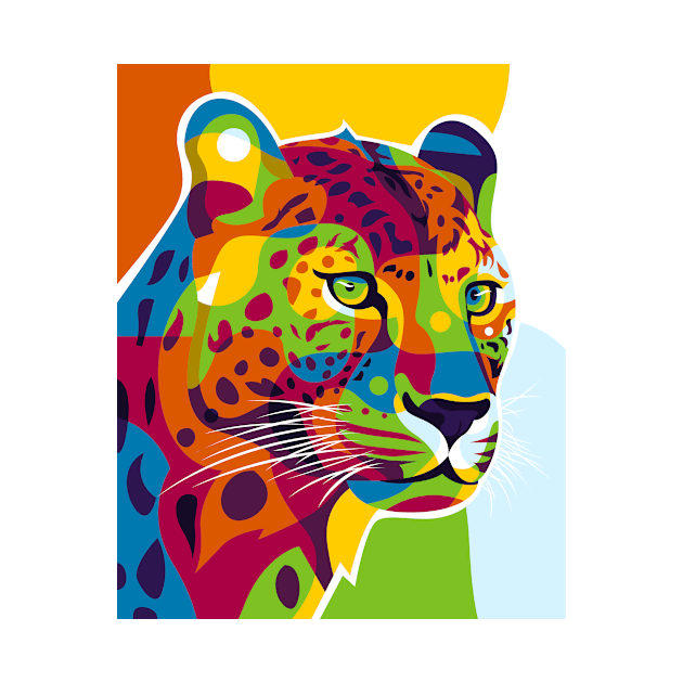 The Colorful Leopard by wpaprint