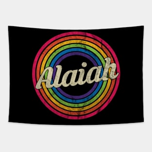 Alaiah - Retro Rainbow Faded-Style Tapestry