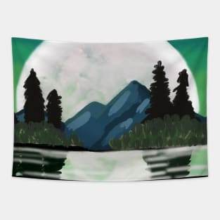 Green moonlight Tapestry