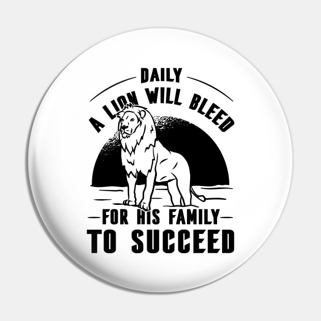 A Lion Will Bleed Pin by LindenDesigns