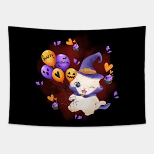 Halloween for Kids Candy Pumpkin Dinosaur Skull Spider Cute Cat Spooky Season Party Halloween For Babies Tapestry