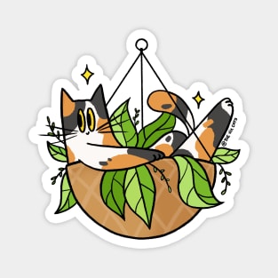 Plant-Loving Purrfection Magnet