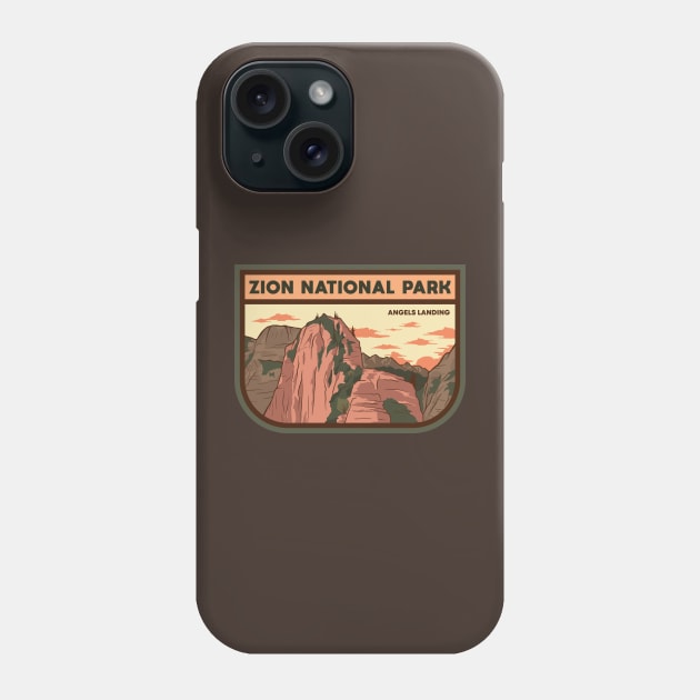 Angels Landing - Zion National Park Phone Case by Whimzy Arts