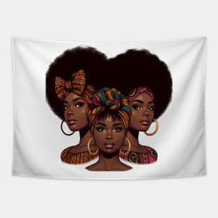 Afro Hair Sistas Tapestry