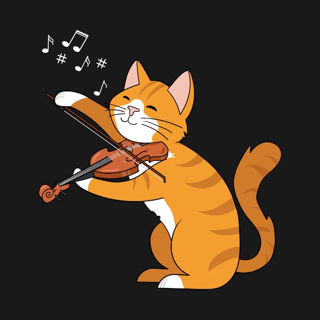 Violin Kitty Cat Violinist Kitten by Tobias Store