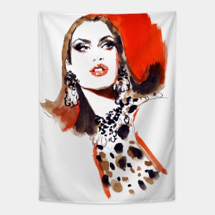 Fashion illustration Tapestry