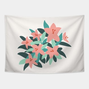 Tiger Lily Flowers Tapestry