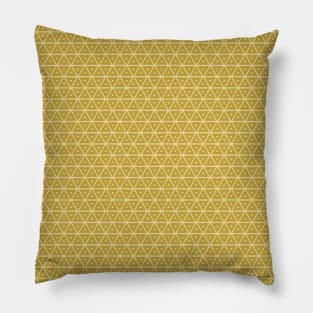 Retro Mustard Blue Modern Pattern Pillow