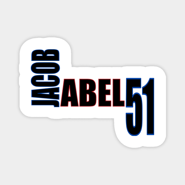 Jacob Abel '23 black text Magnet by SteamboatJoe