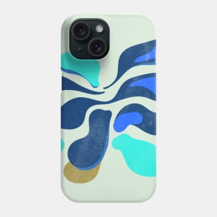 Sea waves ocean abstract blue Phone Case