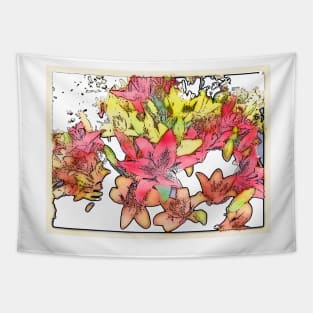 Large Bunch of Flowers - pastel shades Tapestry