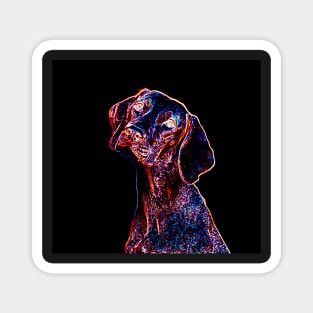 Dog Neon Styled Magnet