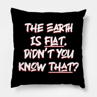 The Earth is Flat. Didn’t you know That? Pillow