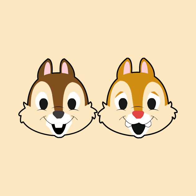 Chip Dale Transparent Faces by LuisP96