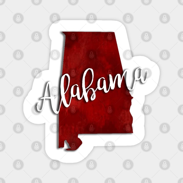 Alabama State Outline Magnet by doodlesbydani