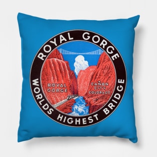 1930's Royal Gorge Bridge Pillow