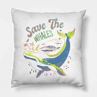 Save the Majestic Whales! Pillow